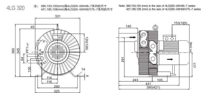 4LG320尺寸圖